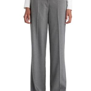 DeFacto Damen Lose Gerade Geschnitten Palazzo Hose Hohe Taille Hose mit Taschen Wide Leg
