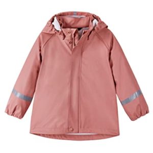 Reima Regenjacke Lampi für Kinder, wasserdichte Jacke mit verschweißten Nähten und abnehmbarer Kapuze, Unisex Regenbekleidung für Mädchen und Jungen Rose blush 134