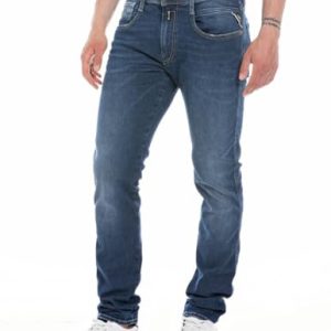 Replay Herren Jeans Hyperflex mit Stretch, Blau (Dark Blue 007), 33W / 30L