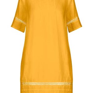 Mint & Mia Damen Webkleid Kleid, Gold, 42 EU