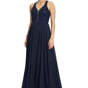 Vera Mont Damen Abendkleid mit Pailletten Night Sky,50