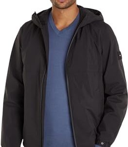 Tommy Hilfiger Herren Jacke Übergangsjacke, Schwarz (Black), XS
