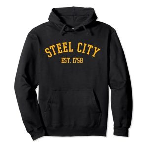 Pittsburgh Steel City Est. 1758, Vintage-Stil Pullover Hoodie