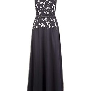 ApartFashion Damen Abendkleid Kleid, Navy-creme, 38 EU