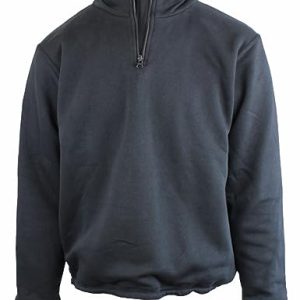 EIBENHOLZ stichhemmender Stehkragenpullover Protective Zipper, schwarz, Gr. XL