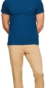 Tommy Hilfiger Herren T-Shirt Kurzarm Rundhalsausschnitt, Blau (Anchor Blue), XXXL