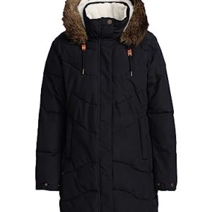 Roxy Ellie - Lange Winterjacke für Frauen Schwarz