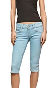 Pepe Jeans Damen Gen Crop Shorts, Blue (Denim-PE0), 32W