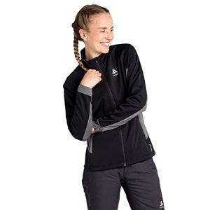 Odlo Damen Langlauf Jacke BRENSHOLMEN, black - new odlo graphite grey, XL