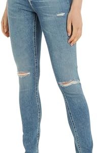 Calvin Klein Jeans Damen Jeans High Rise Skinny Fit, Blau (Denim Medium), 26W / 30L