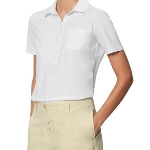 MARC O’POLO Damen 403205553037 Polo Shirt, Weiß, L
