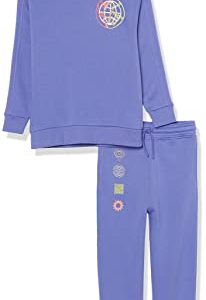 Amazon Essentials Unisex Kinder Modernes Sweat-Set, 2er-Pack, Lila Blau, 11-12 Jahre