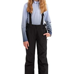 Killtec Mädchen Skihose Funktionshose mit Latz, Kantenschutz und Schneefang Vitalya Jr wasserdicht, atmungsaktiv 00200-schwarz 140