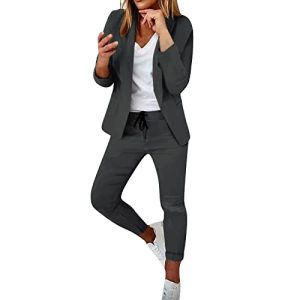Hosenanzug Damen Gutschein Elegant Business 2-teilig Anzug Set Hosenanzug Hose Anzug Karo Einfarbig Zweiteiler Angebote Slimfit Festlich Sportlich Hosenanzug Streetwear