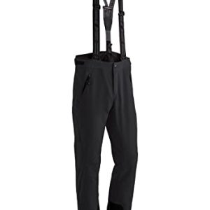 Maier Sports Copper Slim, Enganliegende Herren Skihose, Wasserdichte Schneehose, Stretchmaterial und verstellbarer Bund, PFC-frei, mTHERM Wattierung & mTEX Wetterschutz, Schwarz, Gr. 24 (W35/36/L30)