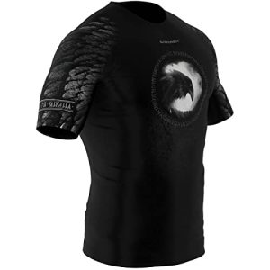SMMASH Funktionsshirt Herren Rashguard Kurzarm Sportshirt MMA Thaibox Muay Thai Kickboxen Atmungsaktiv Abriebfest