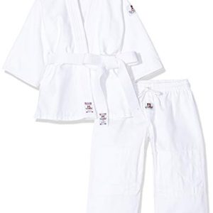 DANRHO Kinder Judogi Yamanashi Karate Kleid, Weiß, 140 cm