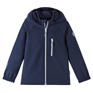 Reima Vantti Softshelljacke für Mädchen und Jungen, mit wärmendem Fleece und aus elastischen, strapazierfähigen Materialien Navy 140