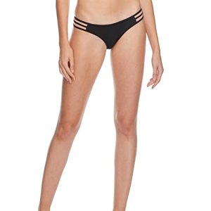 Body Glove Damen Flirty Surf Rider Bottom Badeanzug Bikini-Unterteile, Scandal Ribbed Black, Large