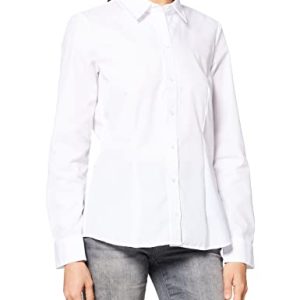 Seidensticker Damen Bluse - City Bluse - Hemdbluse - Regular Fit - Langarm - Uni - 100% Baumwolle