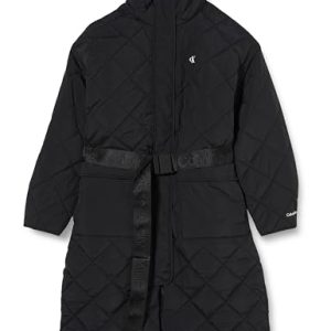 Calvin Klein Jeans Damen Belted Quilted Coat J20J222581 Gewebte Mäntel, Schwarz (Ck Black), S