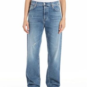 Replay Damen Jeans aus Comfort Denim, Blau (Medium Blue 009), 29W / 28L