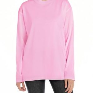 Replay Damen Langarmshirt aus Baumwolle, Candy Pink 367 (Rosa), L