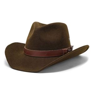 Borges & Scott Forester – Westernhut aus Wollfilz – Cowboyhut - wasserabweisend - mit Drahtkrempe - Dunkelbraun 58cm (Mittel)