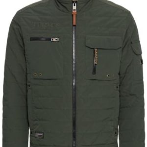 camel active Herren Stepp-Blouson mit Stehkragen Grün menswear-50