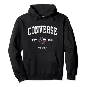 Converse Texas TX Vintage Staatsflagge Sportdesign Pullover Hoodie