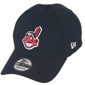 New Era Cleveland Indians Black Base Black 39Thirty Stretch Cap - M - L