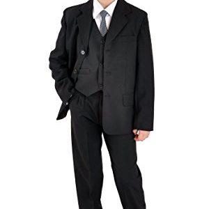 familientrends 5 teiliger Kinderanzug Kommunionsanzug, Grösse Bekleidung:122-128;Farbe:Schwarz