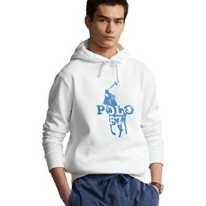 POLO RALPH LAUREN Big Pony Logo Fleece Hoodie, Weiss/opulenter Garten, X-Large