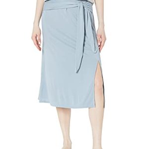 BCBGMAXAZRIA Women's Side Slit Midi Skirt, Shadow, X-Large