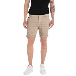 Replay Herren Bermudas Benni Hyperflex X-Lite aus Stretch Denim, Coffee Cream 225 (Grau), 36