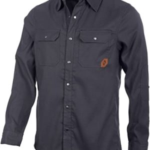 O'NEAL Loam Jack Mountainbike-Hemd Herren Langarm I Mountainbike Downhill Freeride I MTB Shirt & Alltags Herren Hemd mit Polster Ellbogenschutz I Grau I Größe XL
