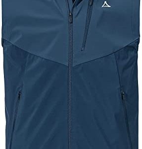 Schöffel Herren Softshell Vest Avdalen M, Outdoor Weste aus 4-Wege-Stretch, atmungsaktive, wasserabweisende Softshell Weste, dress blues, 50