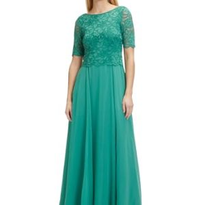 Vera Mont Damen Cocktailkleid mit Spitze, Silky Green, 48