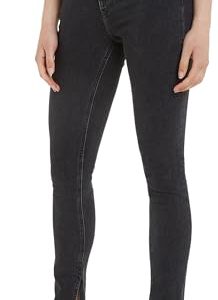 Calvin Klein Jeans Damen Jeans High Rise Skinny Fit, Schwarz (Denim Black), 27W / 30L