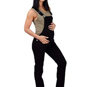 Wash Clothing Company Umstands,Latzhose Schwarz Denim LatzJeans Umstandsmode IVYBLACK (EU 36)