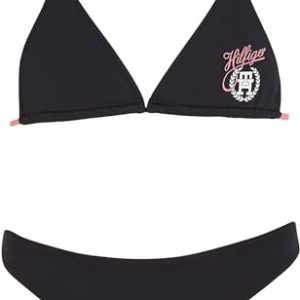 Tommy Hilfiger Mädchen Bikini Triangle Bikini-Set, Blau (Desert Sky), 10-12 Jahre