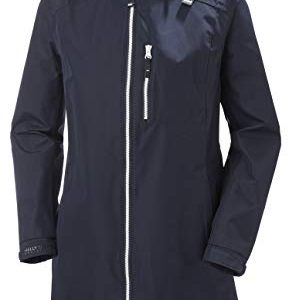 Helly Hansen Damen Lange Belfast Regenjacke, XS, Marineblau
