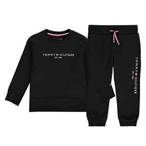 Tommy Hilfiger Kinder Unisex Jogginganzug Sweatpants Stretch, Schwarz (Black), 12 Monate