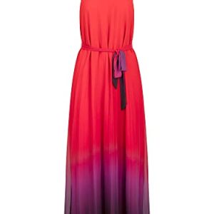 ApartFashion Damen Chiffonkleid Kleid, Pink-multicolor, 44 EU