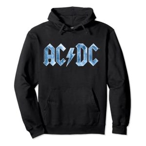 AC/DC Rock Music Band Blue Ice Logo Pullover Hoodie