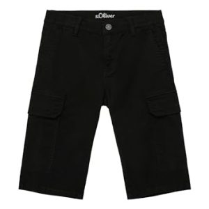 s.Oliver Unisex Kinder 2142742 Cargo Bermuda, Schwarz, 164 Slim
