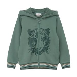 s.Oliver Junior Jungen 2143163 Sweatjacke mit Kapuze, Petrol 6714, 92/98