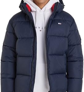 Tommy Jeans Herren Pufferjacke Essential Puffer Jacket leicht, Blau (Dark Night Navy), XS