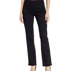NYDJ Damen Marilyn Straight zum Überziehen Jeans, schwarz, 42