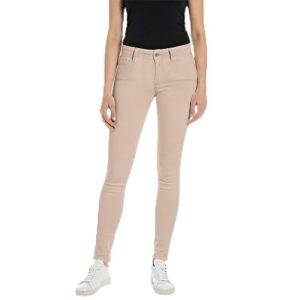 Replay Damen Jeans Hyperflex mit Stretch, Beige (Light Beige 893), 26W / 28L